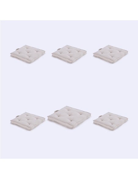 Cojin asiento para jardin Olefin crudo de 42 cm - Pack 6 unidades
