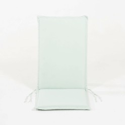 Almofada de encosto para poltrona de jardim empilhavel padrão verde pastel 2