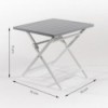 Mesa de aluminio de jardin plegable 70 cm Laver