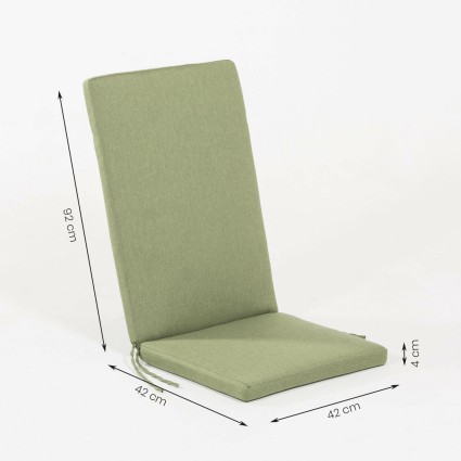 Cojin posiciones de jardin olefin verde