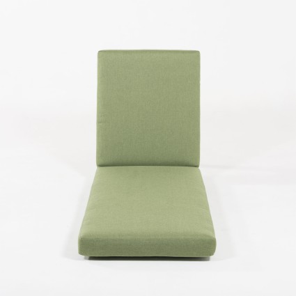 Coussin de chaise longue haute epaisseur pour jardin vert olefine