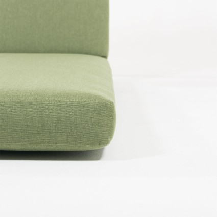 Coussin bain de soleil haute epaisseur pour jardin vert olefine - Pack 2 unites