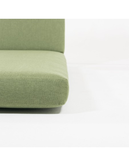 Coussin bain de soleil haute epaisseur pour jardin vert olefine - Pack 2 unites