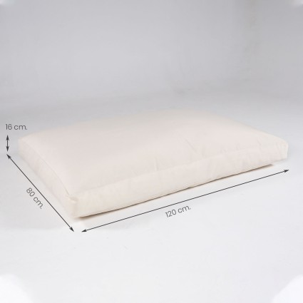 Coussin d'assise pour palette standard beige déhoussable