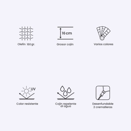 Coussin d'assise pour palette standard beige déhoussable