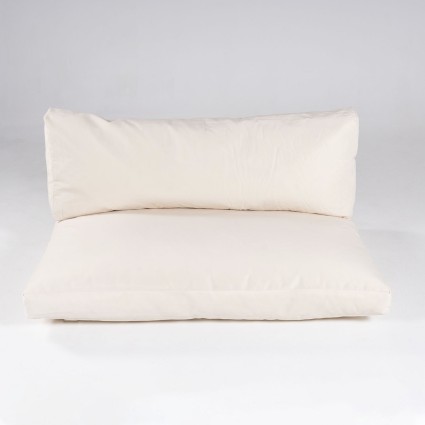 Almofadas de palete de assento e encosto bege padrão com capas removíveis