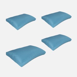 Almofada palete padrão turquesa com capa removível - Pacote de 4 unidades 2