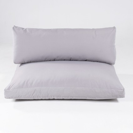 Coussins pour palettes avec housses de siège amovibles avec dossier en pierre standard - Pack de 4 unités