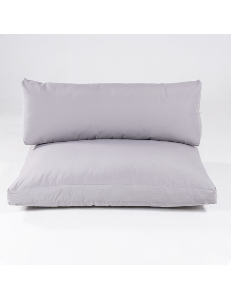 Coussins pour palettes avec housses de siège amovibles avec dossier en pierre standard - Pack de 4 unités