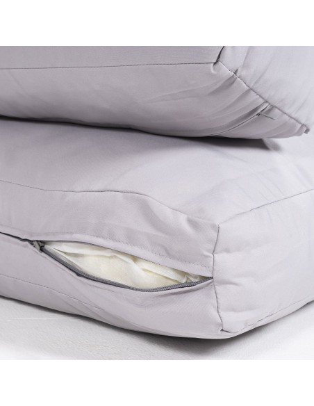 Coussins pour palettes avec housses de siège amovibles avec dossier en pierre standard - Pack de 4 unités