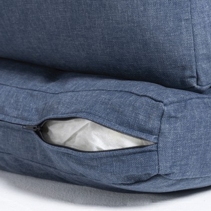 Cojin olefin azul palet para asiento desenfundable