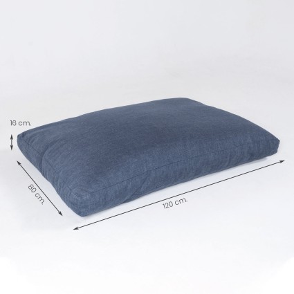 Cojin olefin azul palet para asiento desenfundable