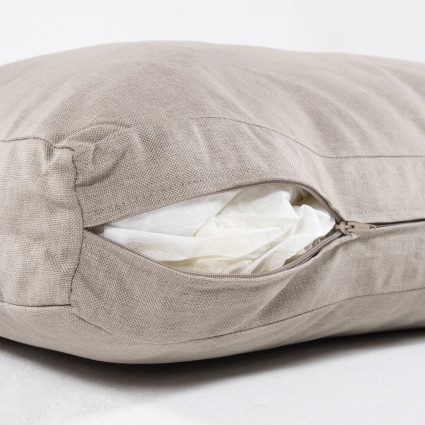 Almofada de olefina bege para assento de palete com capa removível