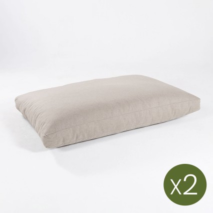 Cojin olefin marron tostado de palet asiento desenfundable - Pack 2 unidades