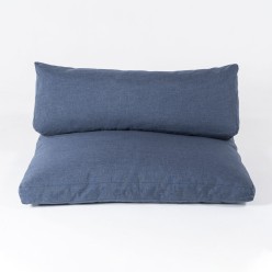 Cojines de palet desenfundables asiento y respaldo olefin azul - Pack 2 unidades 2