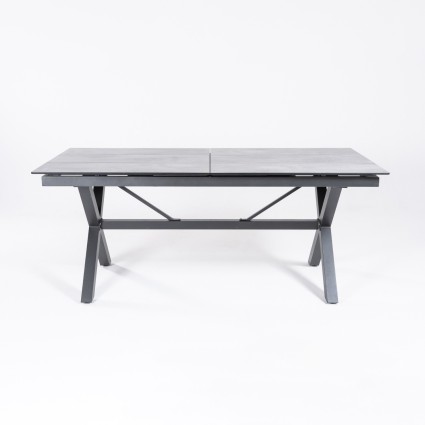 Table extensible 180-240 Anthracite avec HPL effet pierre