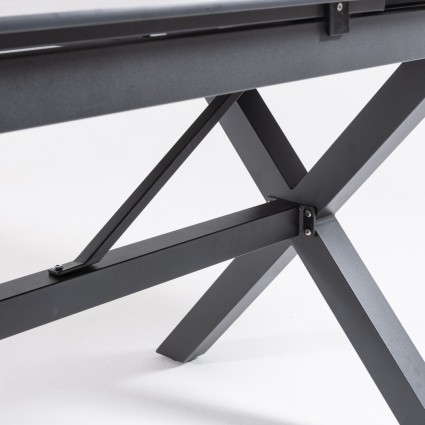 Table extensible 180-240 Anthracite avec HPL effet pierre