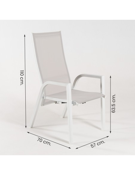 Poltrona de jardim reclinável hidráulica Laver