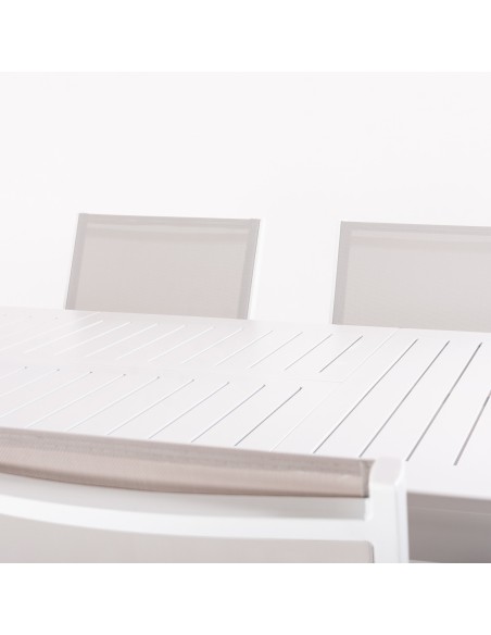 Conjuntos de jardim mesa extensível 150-200x90 e 6 poltronas Super Laver