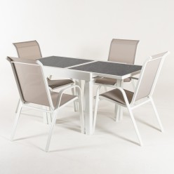Conjunto de jardim. Extensivel Tabela 80/160 e 4 poltronas 2