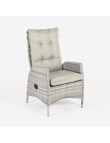 Poltrona de jardim cinza perola