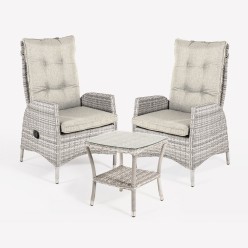 Conjunto exterior relaxante cinza perola