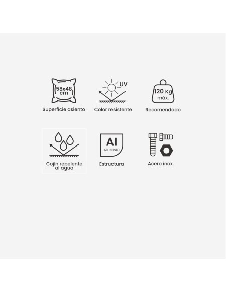 Apoio para os pés de terraço em alumínio branco como - pacote de 2 unidades