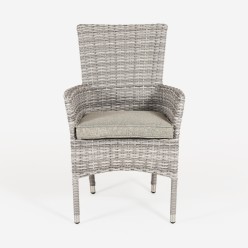 Sillon exterior apilable de alta calidad gris perla 2