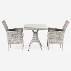 Conjunto de mesa e 6 poltronas de jardim empilhaveis 2
