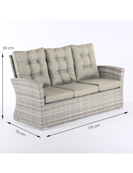 Conjunto sofas 5 plazas Monaco 140 cm