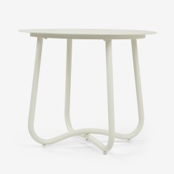 Mesa externa Olivia 50cm aluminio branco 2