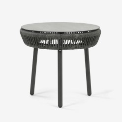 Mesa de jardin OLIVIA 50cm aluminio antracita 2