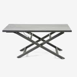 Mesa elevavel de jardim 140x80 aluminio antracite 2