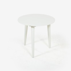 Mesa de jardin irregular de aluminio blanco roto 50 cm.