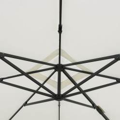 Toile de rechange pour parasols pendulaires de jardin 300x300 cm Beige 2