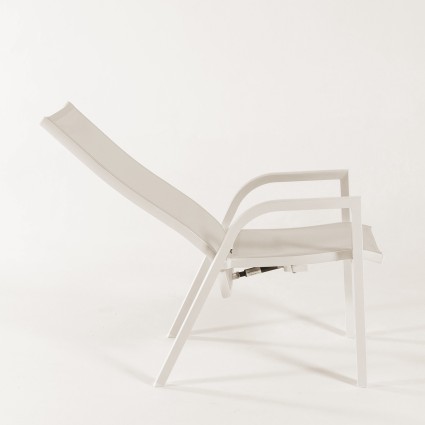 CADEIRA DE JARDIM RECLINÁVEL HIDRÁULICA OFF-WHITE
