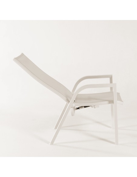 CADEIRA DE JARDIM RECLINÁVEL HIDRÁULICA OFF-WHITE