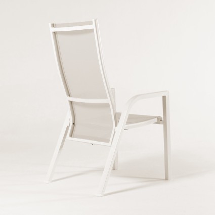 CADEIRA DE JARDIM RECLINÁVEL HIDRÁULICA OFF-WHITE