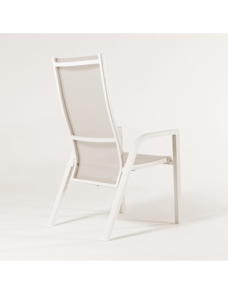 CADEIRA DE JARDIM RECLINÁVEL HIDRÁULICA OFF-WHITE