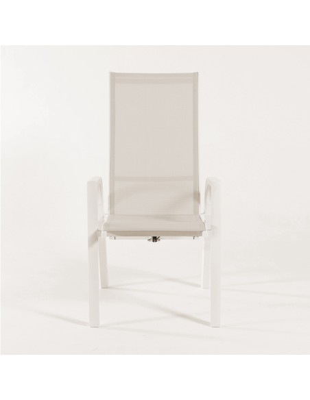 CADEIRA DE JARDIM RECLINÁVEL HIDRÁULICA OFF-WHITE