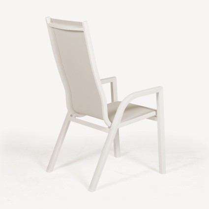 CADEIRA DE JARDIM COM ENCOSTO ALTO OFF-WHITE - PACOTE COM 2 UNIDADES