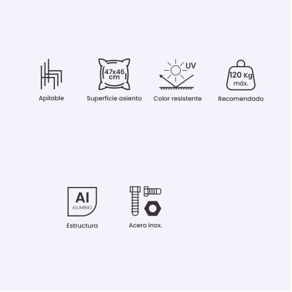 CADEIRA DE JARDIM COM ENCOSTO ALTO OFF-WHITE - PACOTE COM 2 UNIDADES