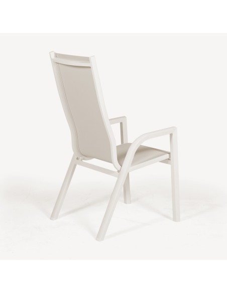 CADEIRA DE JARDIM COM ENCOSTO ALTO OFF-WHITE - PACOTE COM 6 UNIDADES