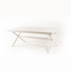 MESA EXTERNA COM PERNAS CRUZADAS EXTENSÍVEIS 215-295 EM OFF-WHITE