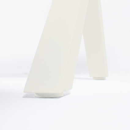 Conjunto de jardim com mesa extensivel de aluminio branco 202/264 e 6 cadeiras de aluminio