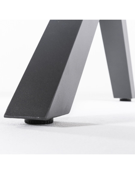 Table extensible en aluminium 162/202 anthracite avec plaques en ceramique pour l'exterieur