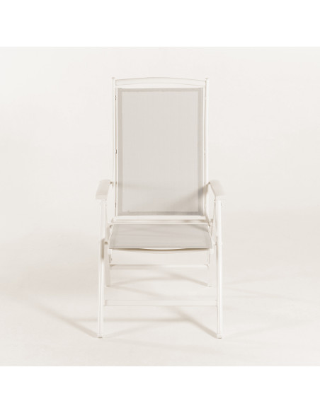 CADEIRA RECLINÁVEL PARA EXTERIOR OFF-WHITE