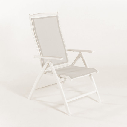 SILLÓN PARA EXTERIOR BLANCO ROTO RECLINABLE - PACK 2 UNIDADES