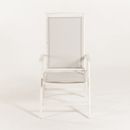 SILLÓN PARA EXTERIOR BLANCO ROTO RECLINABLE - PACK 6 UNIDADES