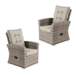 Fauteuil de terrasse inclinable Monaco Tan - Paquet de 2 unites 2